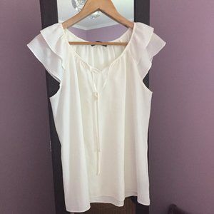 $5 ADD ON!  Suzy Shier Flutter Sleeve Blouse